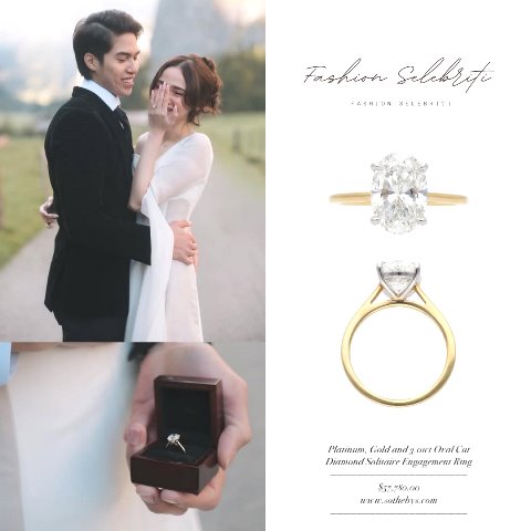 Harga hampir Rp1 miliar, cincin tunangan Syifa Haju cantik berasal dari Sotheby's. (Foto: Dok. Instagram Fashion Selebriti Fanpage/@fashion__selebriti)