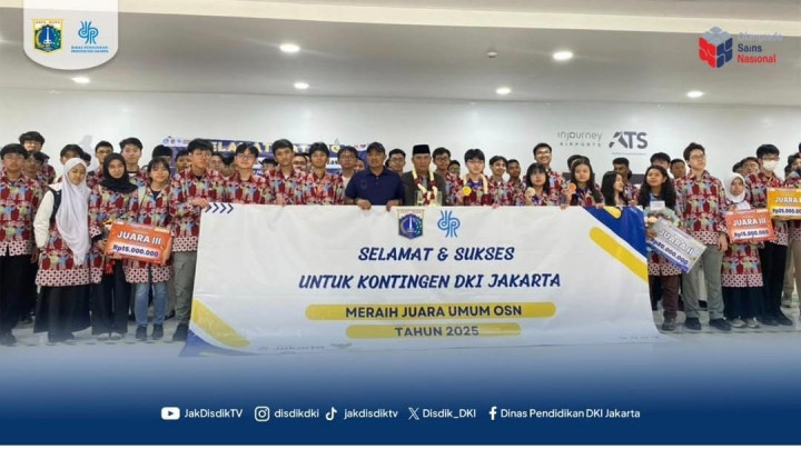 DKI Jakarta Juara Umum OSN 2025, Jawa Timur dan Banten di Posisi 2 dan 3