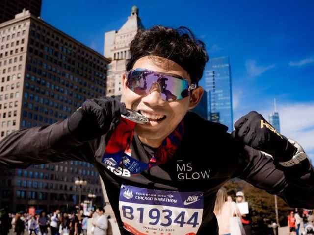 Taklukan Chicago Marathon 2025, Rahmad Setiabudi masuk jadi 10 pelari tercepat di momen tersebut. (Foto: Dok. Istimewa)