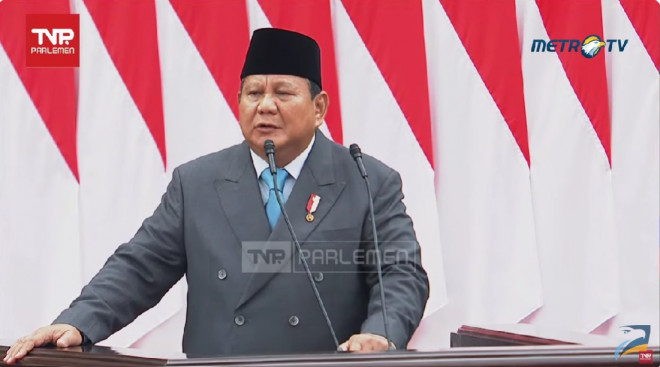 Presiden Prabowo Subianto. Foto: Metro TV