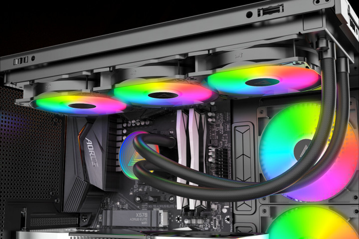 Montech LightFlow ARGB AIO Cooler Incar Segmen Terjangkau Pakai 3 Fan