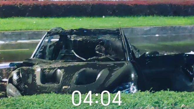 Sebuah kecelakaan melibatkan mobil listrik Xiaomi SU7 Ultra di Tianfu Avenue Chengdu China