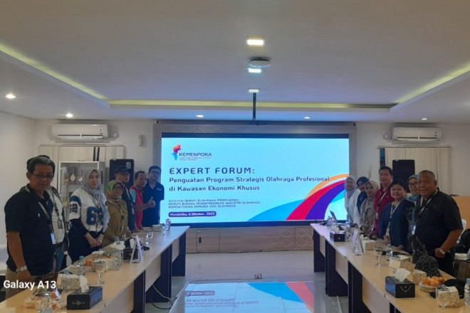 gelaran Expert Forum Dukungan Penyelenggaraan Olahraga Profesional di Kawasan Ekonomi Khusus (KEK) Mandalika. (Foto: Istimewa)