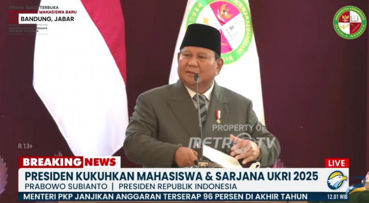 Mahasiswa UKRI Diajak Belajar Hadapi Kegagalan, Presiden: Belajarlah dari Pak Prabowo Subianto