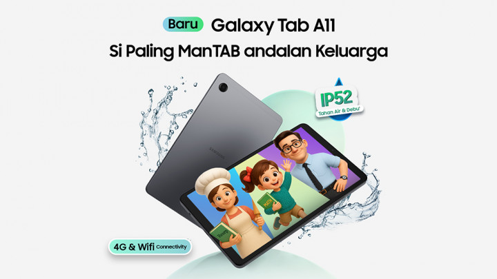 Galaxy Tab A11 Hadir di Indonesia, Tablet Sejutaan dengan Fitur AI dan Ketahanan IP52