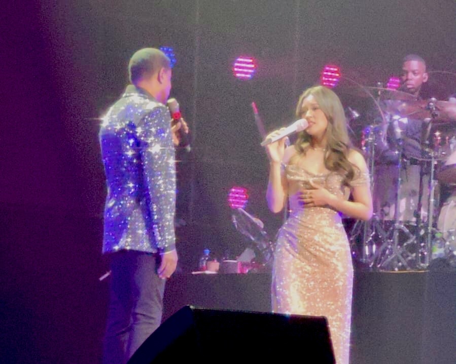 Raisa dalam konser Babyface (Foto: Agus Mulyadi)