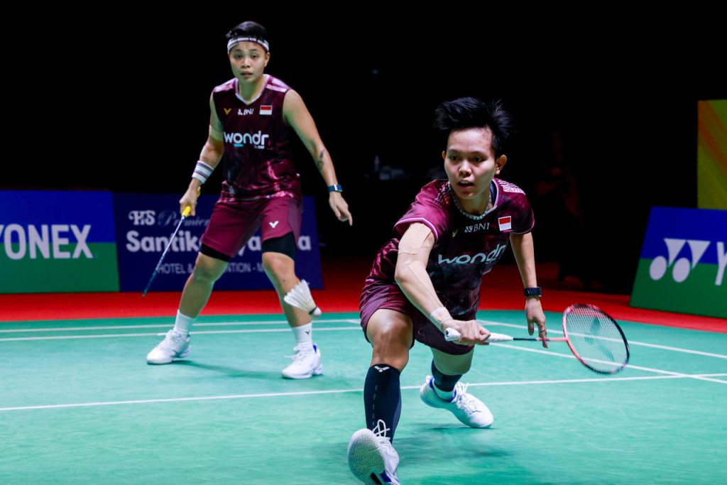 Apriani Rahayu/Siti Fadia Silva Ramadhanti di Indonesia Masters 2025 (dok. PBSI)