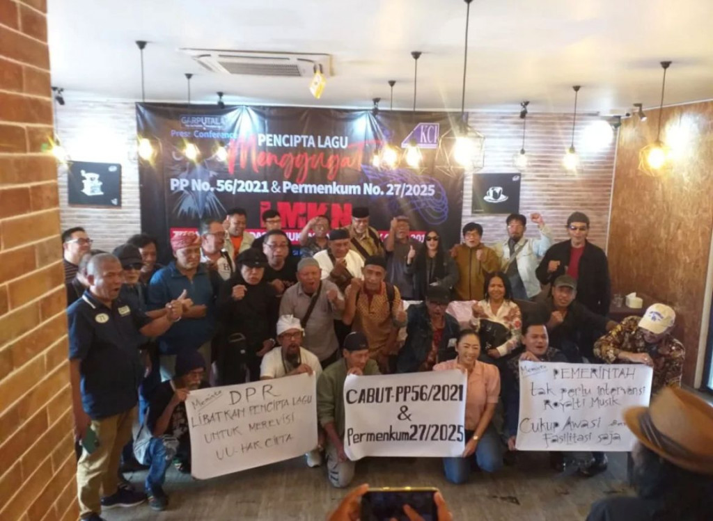 Press Conference Pencipta Lagu Menggugat (sumber: instagram @dhikadiaz27/musisi)