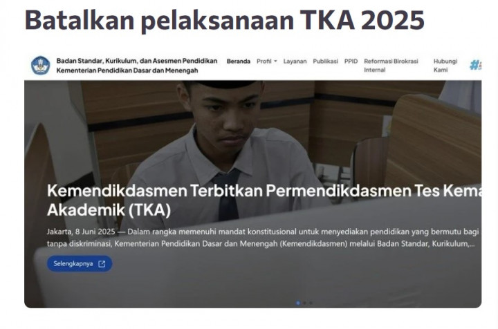 Ratusan Ribu Orang Tanda Tangan Petisi Batalkan Pelaksanaan TKA 2025