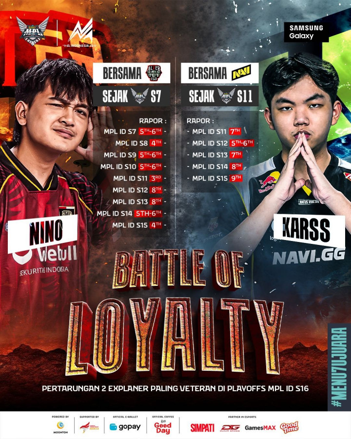 Alter Ego vs Navi, Langsung Sajikan Duel EXP Laner Veteran di MPL ID S16