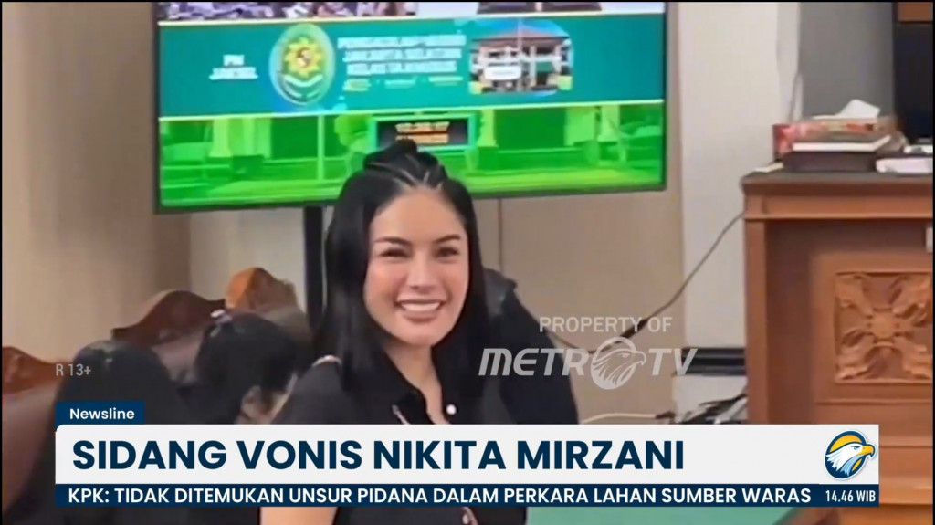Nikita Mirzani (Foto: Tangkapan layar YouTube MetroTV)