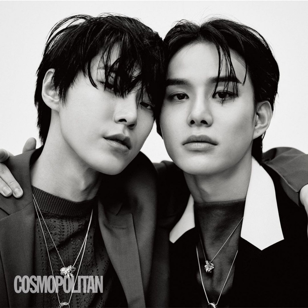 Doyoung dan Jungwoo NCT. Foto: Cosmopolitan