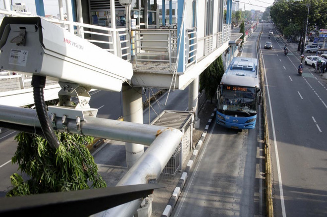 Transjakarta. MI/Bary Fatahilah