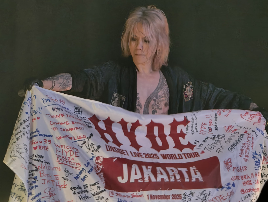 Hyde dalam konser di Jakarta, 1 November 2025 (Foto: Medcom/Basuki)