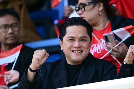 Ketum PSSI dan Menpora RI, Erick Thohir. (MIGUEL MEDINA / AFP)