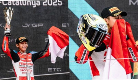 Indonesia Raya Berkumandang, Pembalap Indonesia Juara FIM JuniorGP World Championship Seri Barcelona