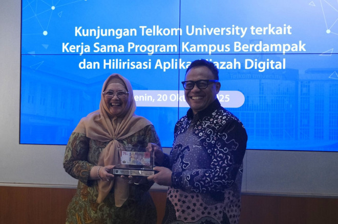 Penjajakan kerja sama antara PERURI dan Tel U untuk hilirisasi aplikasi ijazah digital. Foto: PERURI