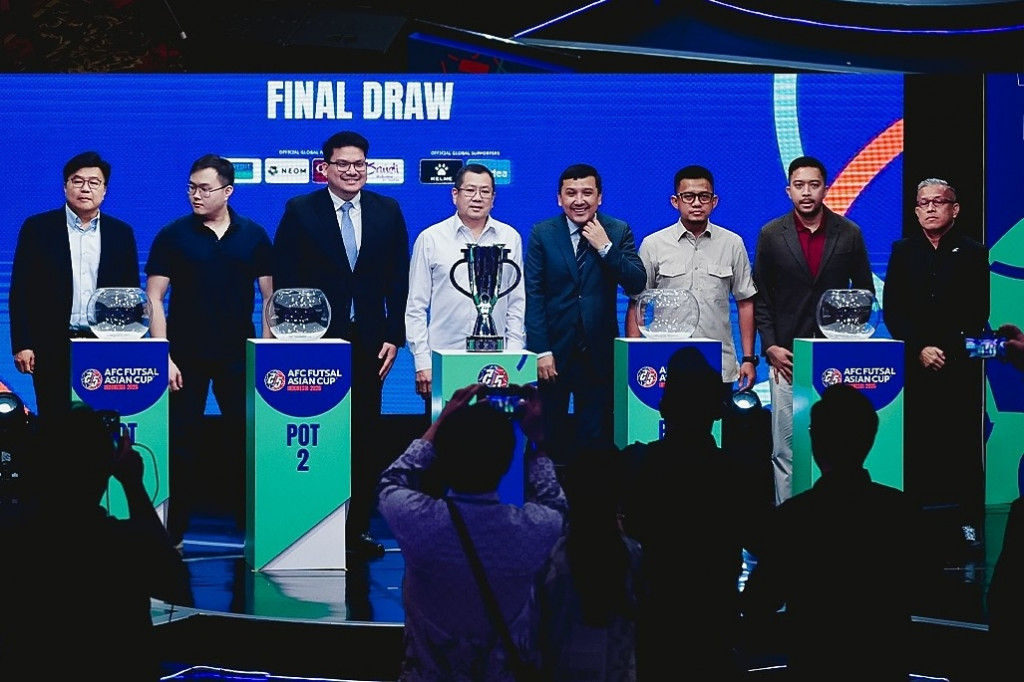 Momen pengundian peserta fase grup putaran final Piala Futsal Asia 2026. (Foto: timnas futsal Indonesia)