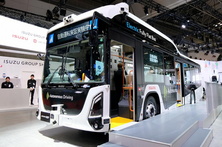 Bus Listrik Otonom Isuzu Diproyeksi Mengaspal Tahun 2027
