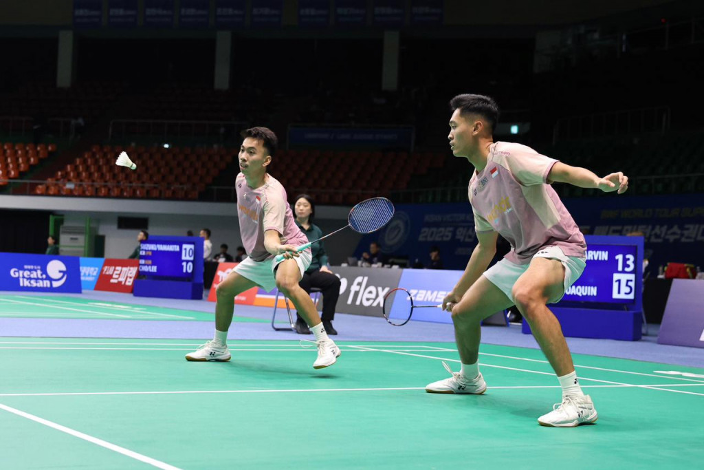 Muh Putra Erwiansyah/Daniel Edgar Marvino di Korea Masters 2025 (dok. PBSI)