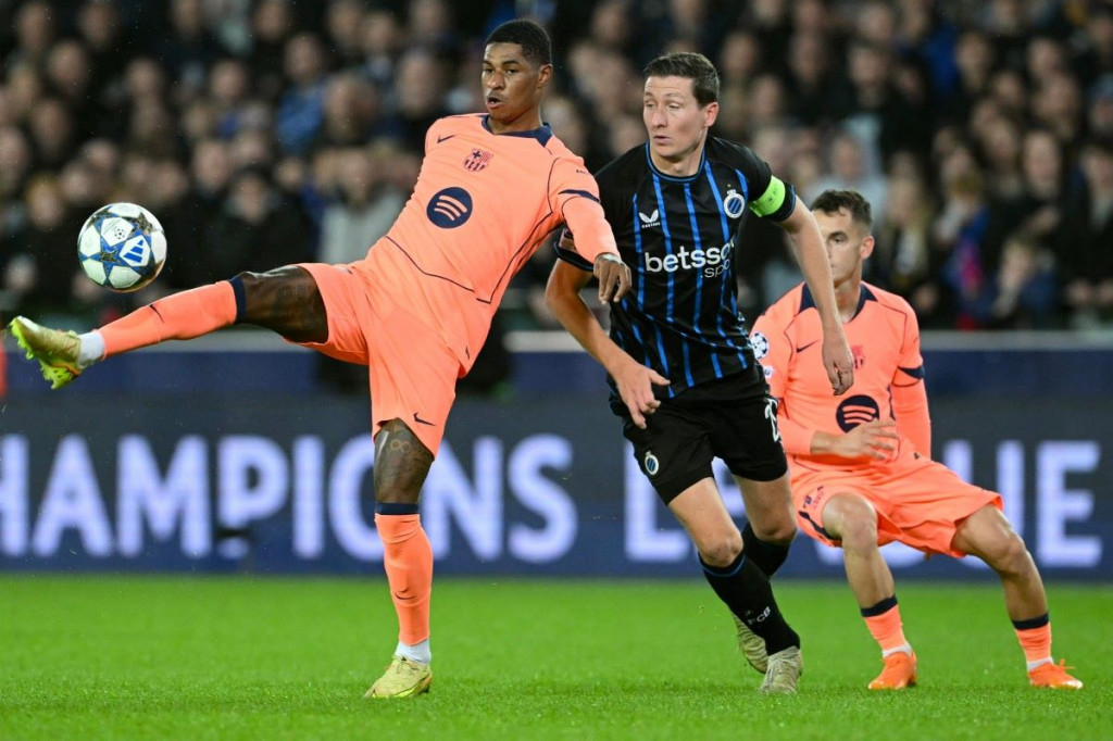 Club Brugge vs Barcelona. (Foto: AFP/Nicolas Tucat)
