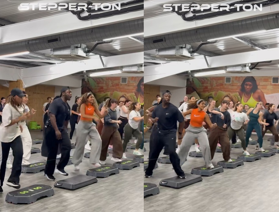 Instruktur Stepperton asal UK pakai lagu Tabola Bale di salah satu kelasnya (Foto: TikTok  @juliusburphy)