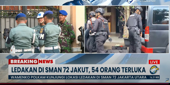 Ledakan di SMAN 72 Jakarta, Polisi Sebut Temukan 2 Benda Mirip Senpi di Lokasi