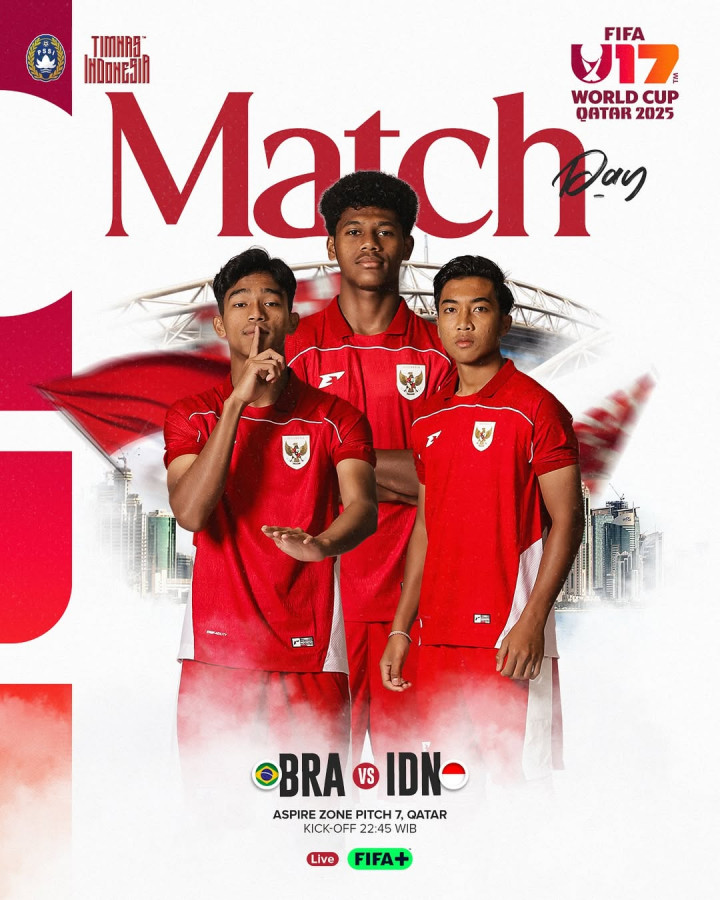 Link Nonton Streaming Timnas Indonesia U-17 Lawan Brasil U-17 Malam Ini