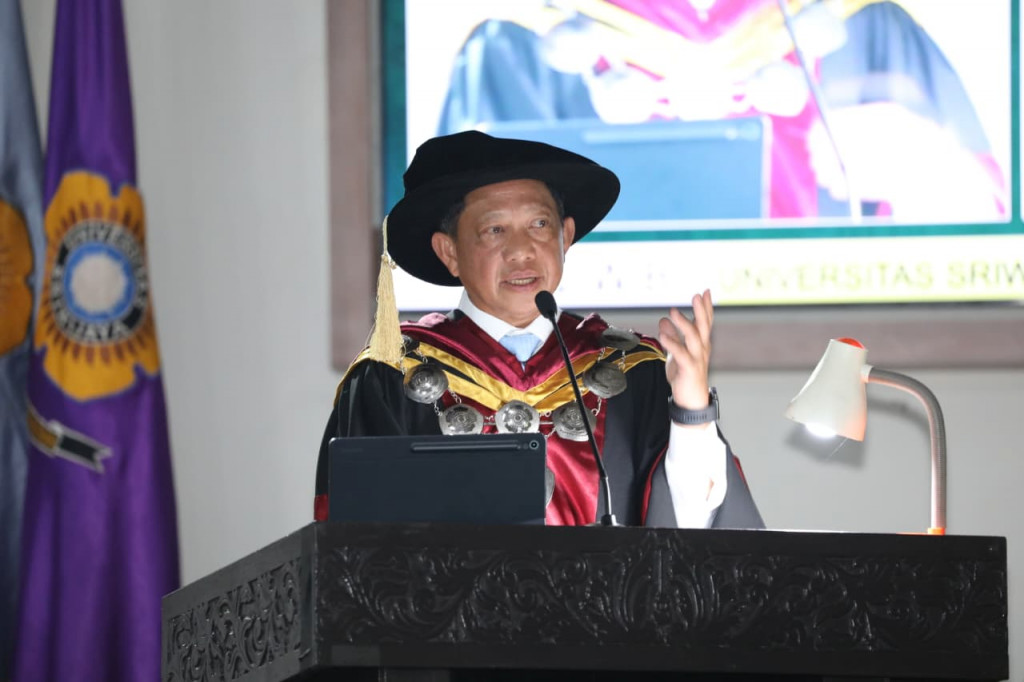 Ketua Majelis Wali Amanat (WMA) Universitas Sriwijaya, Jenderal (Purn) Muhammad Tito Karnavian, saat Dies Natalis ke-65 Universitas Sriwijaya di Palembang beberapa waktu lalu. Dok/ istimewa