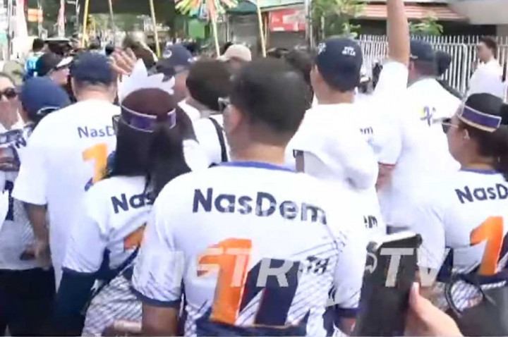 Seru-Seruan di Fun Walk HUT NasDem, Garnita Malahayati dapat Doorpirze Wuling Air EV