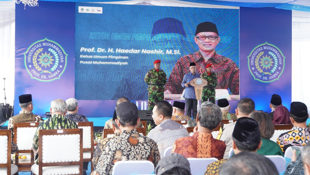 Ketua Umum PP Muhammadiyah dan Pemerintah Daerah Jakarta, Haedar Nashir. Foto: Uhamka