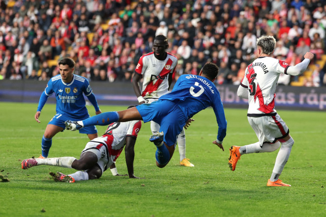 Suasana pertandingan Rayo Vallecano vs Real Madrid (AFP/Thomas Coex)