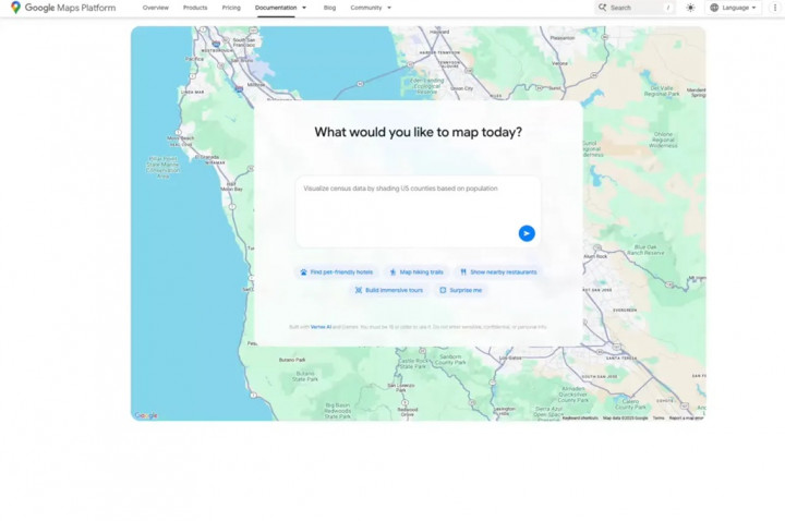 Google Maps Hadirkan Alat AI Baru untuk Bantu Ciptakan Proyek Interaktif