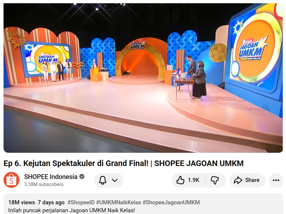 Kejutan spektakuler di grand final Shopee Jagoan UMKM. Foto: Shopee