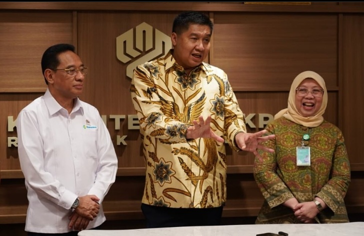 Menteri PKP Maruarar Sirait menerima kunjungan Wamenkes Benjamin Paulus Octavianus. Foto: Instagram Kementerian PKP