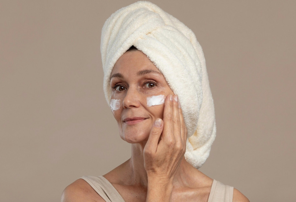 Top 3 Berita Gaya hari ini terkait dengan rekomendasi Moisturizer mengandung ceramide untuk wanita usia 50-an. Ilustrasi Freepik