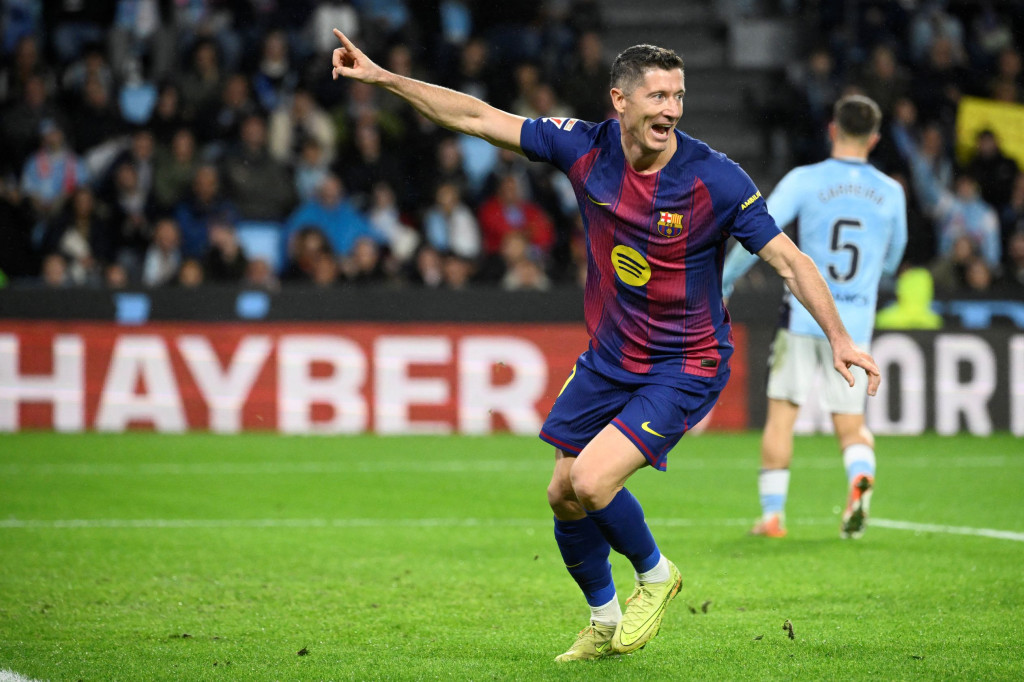 Penyerang Barcelona, Robert Lewandowski (AFP/Miguel Riopa)