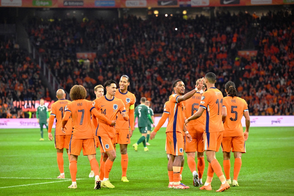 Timnas Belanda memastikan lolos ke Piala Dunia 2026 usai membantai Lithuania-Foto JOHN THYS / AFP