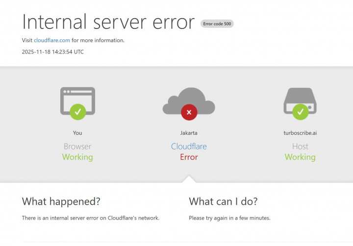 Cloudflare Down Global, Dampaknya Gak Kaleng-Kaleng