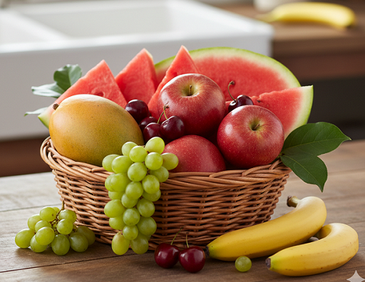 Buah-buahan yang memiliki kadar gula tinggi. (Foto: Dok. Gemini AI)