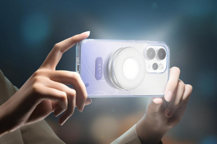 Oppo Magnetic Halo Flash Light, Buat Fotografi dan Vlogging Mobile