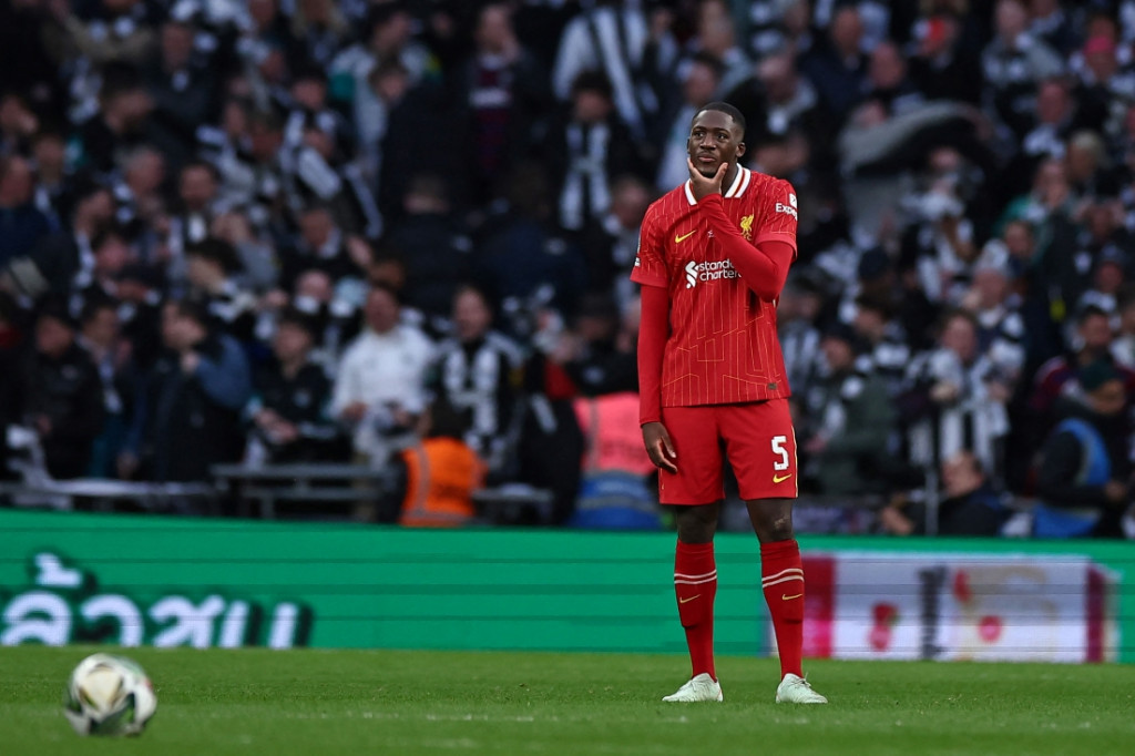 Bek Liverpool, Ibrahima Konate (AFP/Henry Nicholls)