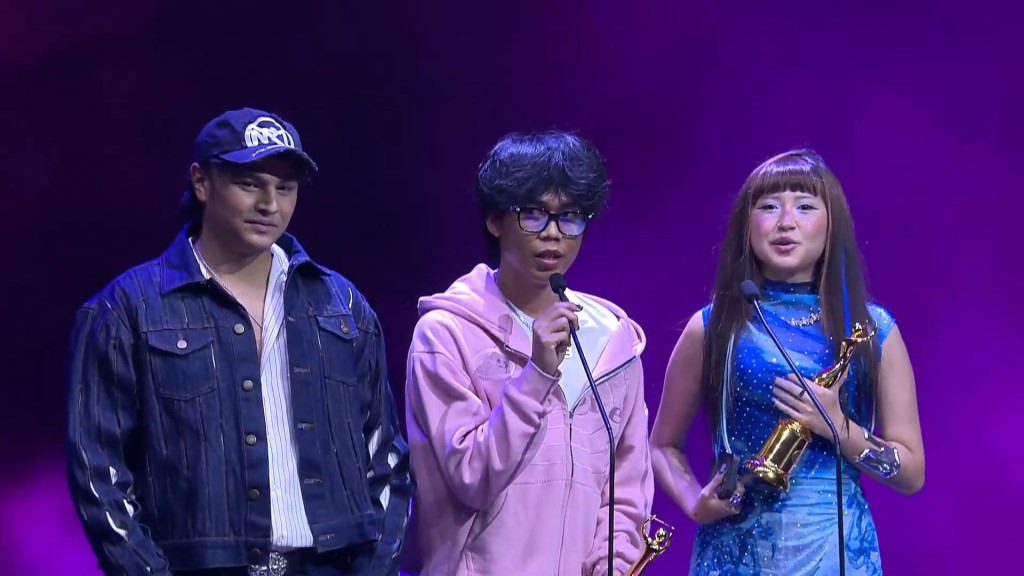 Tenxi, Naykilla, dan Jemsii (Foto:  Anugerah Musik Indonesia (AMI Awards))