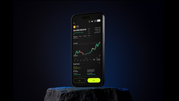 Ilustrasi pergerakan harga Bitcoin.