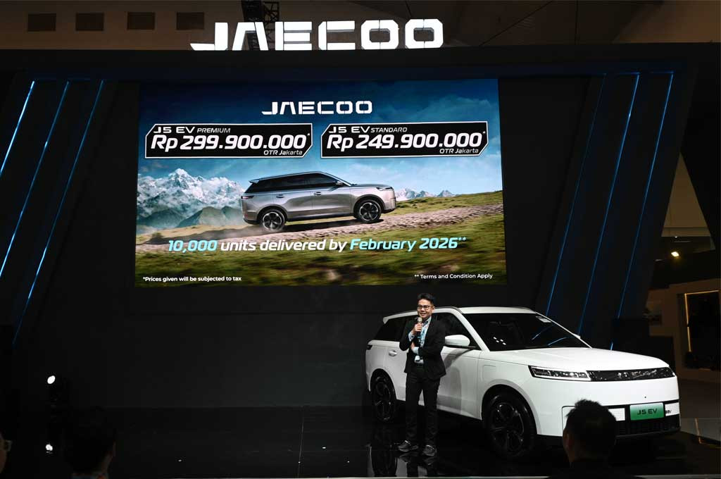 Harga spesial Jaecoo J5 EV tetap diberlakukan di GJAW 2025. Jaecoo