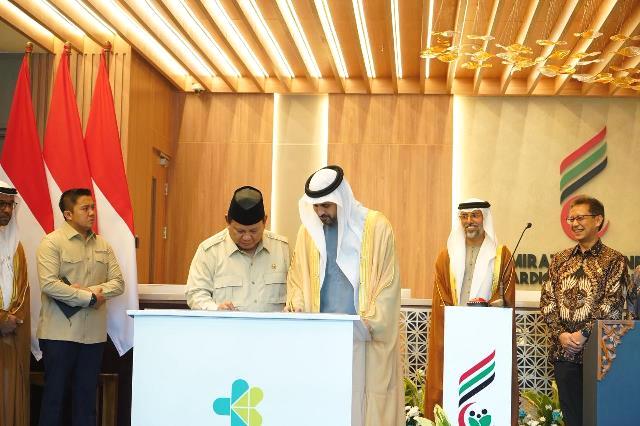 Presiden Prabowo dan Putra Raja UAE resmikan RS jantung berteknologi tinggi di Solo. (Foto: Dok. Birkom Kemenkes)