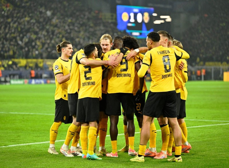 Pemain Dortmund merayalan gol ke gawang Villarreal-Foto Ina Fassbender/AFP