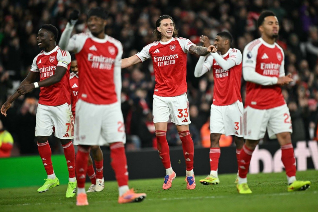 Skuat Arsenal. (Foto: AFP/Ben Stansall)