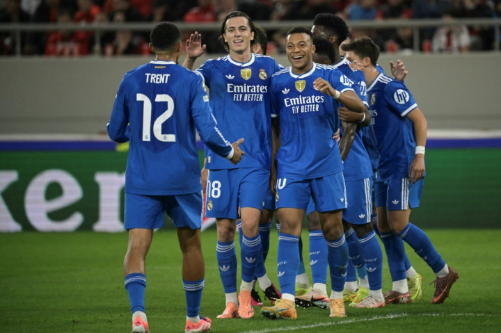 4 Gol Mbappe Bantu Madrid Atasi Olympiakos