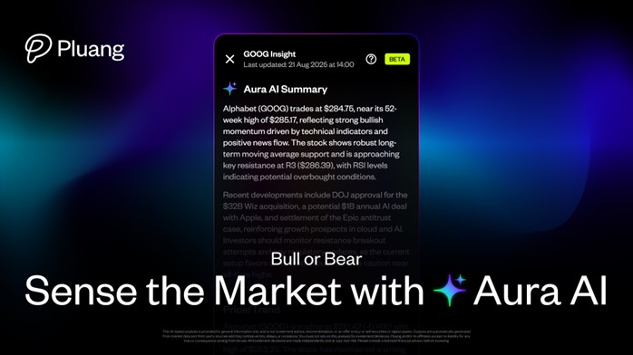 Pluang Luncurkan Aura AI, Fitur AI Trading Saham dan Crypto Pertama di Indonesia